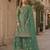 Green embroidered net semi stitched salwar suit