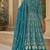 Yellow embroidered faux georgette semi stitched anarkali suit