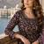 Purple embroidered faux georgette semi stitched anarkali suit