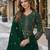 Green embroidered faux georgette semi stitched anarkali suit