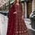 Maroon embroidered faux georgette semi stitched anarkali suit