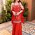 Women Floral Embroidered Regular Thread Work Silk Chiffon Kurta with Sharara & With Dupatta