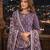 Lavender embroidered faux georgette semi stitched salwar suit