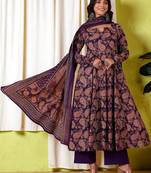 Women Paisley Printed Empire Kurta with Trousers & With Dupatta