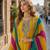 Mustard embroidered soft organza semi stitched salwar suit