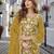 Mehendi embroidered soft organza semi stitched salwar suit