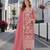 Peach embroidered soft organza semi stitched salwar suit