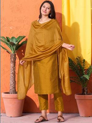 Women Ethnic Motifs Regular Kurta with Trousers & With Dupatta 1