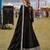 Black embroidered art silk semi stitched anarkali suit