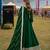Green embroidered art silk semi stitched anarkali suit