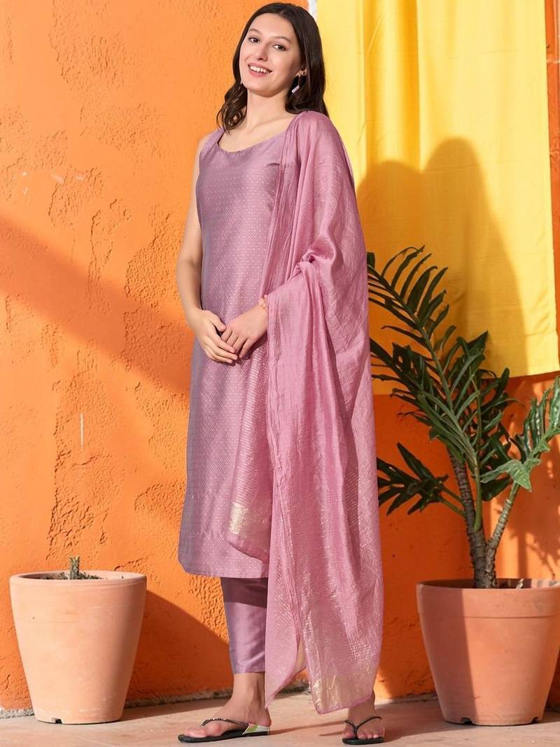 Women Regular Kurta with Trousers & With Dupatta