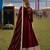Maroon embroidered art silk semi stitched anarkali suit
