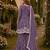 Lavender embroidered faux georgette semi stitched sharara suit