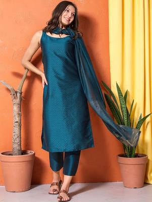 Women Ethnic Motifs Printed Regular Kurta with Trousers & With Dupatta 1