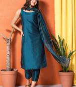 Women Ethnic Motifs Printed Regular Kurta with Trousers & With Dupatta