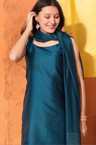 Women Ethnic Motifs Printed Regular Kurta with Trousers & With Dupatta