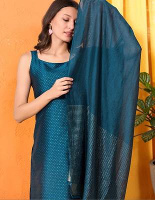 Women Ethnic Motifs Printed Regular Kurta with Trousers & With Dupatta 6