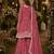 Brown embroidered faux georgette semi stitched sharara suit