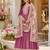Pink embroidered art silk semi stitched anarkali suit