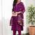 Ethnic Motifs Embroidered Regular Thread Work Kurta with Trousers & With Dupatta