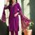 Ethnic Motifs Embroidered Regular Thread Work Kurta with Trousers & With Dupatta