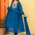 Women Ethnic Motifs Embroidered Angrakha Thread Work Chanderi Silk Kurta with Trousers & With Dupatta