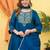 Women Ethnic Motifs Embroidered Angrakha Thread Work Chanderi Silk Kurta with Trousers & With Dupatta