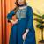 Women Ethnic Motifs Embroidered Angrakha Thread Work Chanderi Silk Kurta with Trousers & With Dupatta