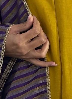 Women Ethnic Motifs Embroidered Empire Sequinned Kurta with Trousers & With Dupatta 7