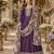 Purple embroidered art silk semi stitched anarkali suit