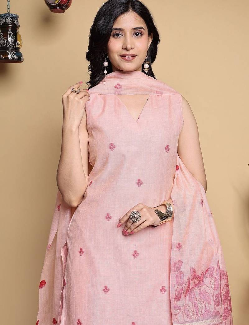 Women Ethnic Motifs Printed Regular Kurta with Trousers & With Dupatta