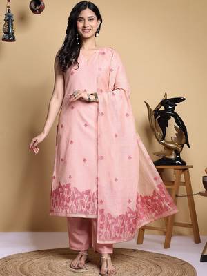 Women Ethnic Motifs Printed Regular Kurta with Trousers & With Dupatta 3