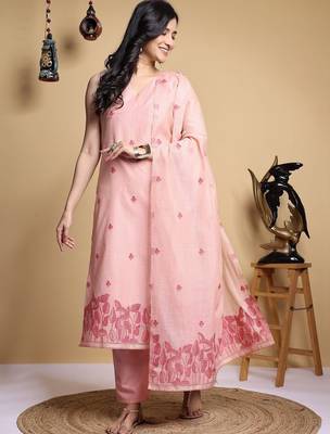 Women Ethnic Motifs Printed Regular Kurta with Trousers & With Dupatta 7