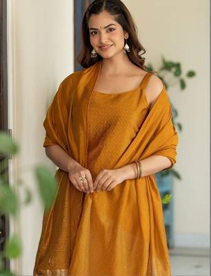 Women Ethnic Motifs Printed Regular Kurta with Trousers & With Dupatta 2