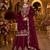 Maroon premium embroidered vichitra silk free size lehenga style suit UP To 42