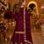 Maroon premium embroidered vichitra silk free size lehenga style suit UP To 42