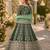 D green velvet semi stitched anarkali suits with heavy embroidery work