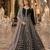 Black velvet semi stitched anarkali suits with heavy embroidery work