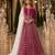 Magenta velvet semi stitched anarkali suits with heavy embroidery work