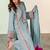 Floral Embroidered Mirror Work Silk Crepe Kurta with Palazzos & With Dupatta
