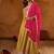 Women Embroidered Regular Thread Work Kurta with Trousers & With Dupatta
