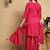 Women Floral Embroidered Pleated Thread Work Kurta with Palazzos & With Dupatta
