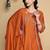 Embroidered Pleated Thread Work Chanderi Silk Kurta with Palazzos & With Dupatta
