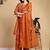 Embroidered Pleated Thread Work Chanderi Silk Kurta with Palazzos & With Dupatta