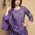 Women Floral Embroidered Pleated Thread Work Kurta with Palazzos & With Dupatta