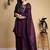 Women Floral Embroidered Pleated Thread Work Kurta with Palazzos & With Dupatta