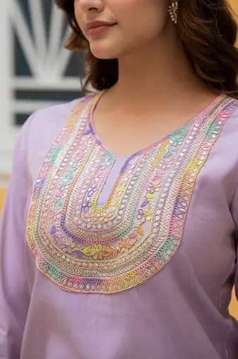 Women Ethnic Motifs Embroidered Regular Kurta with Trousers & With Dupatta