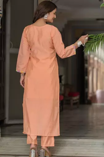 Women Ethnic Motifs Embroidered Regular Mirror Work Kurta with Trousers & With Dupatta