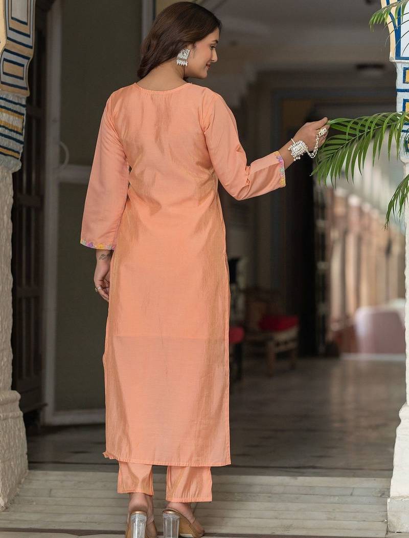 Women Ethnic Motifs Embroidered Regular Mirror Work Kurta with Trousers & With Dupatta