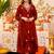 Women Ethnic Motifs Embroidered Regular Thread Work Chanderi Silk Kurta with Pyjamas & With Dupatta